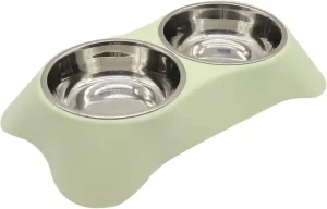stainless steel double dish for cats