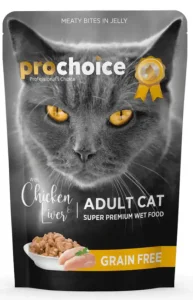Prochoice Chicken and Liver chunks in Jelly for Adult Cats in Damascus